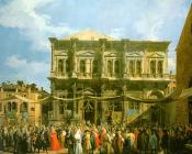 圣罗克节(总督参观圣洛可教堂及学校) - 卡纳莱托