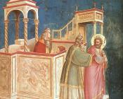 乔托 迪 邦多纳 : Expulsion of Joachim from the Temple Scenes from the Life of Joachim