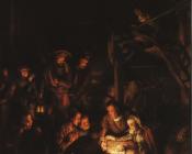 伦勃朗 : The Adoration of the Shepherds