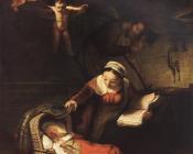 伦勃朗 : The Holy Family with Angels