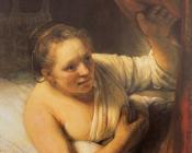 伦勃朗 : Woman in bed