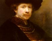 伦勃朗 : Portrait Of The Artist In A Flat Cap