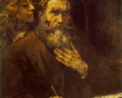 伦勃朗 : Evangelist Matthew and the Angel