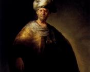 伦勃朗 : Man in Oriental Costume The Noble Slave