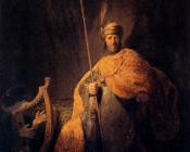 伦勃朗 : David Playing The Harp To Saul