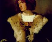 提香 : Portrait of a Man in a Red Cap