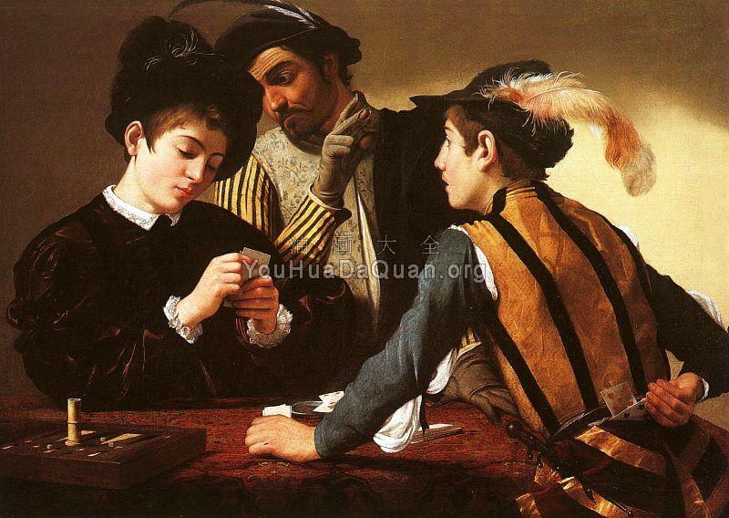 纸牌骗子 - 米开朗基罗·梅里西·德·卡拉瓦乔