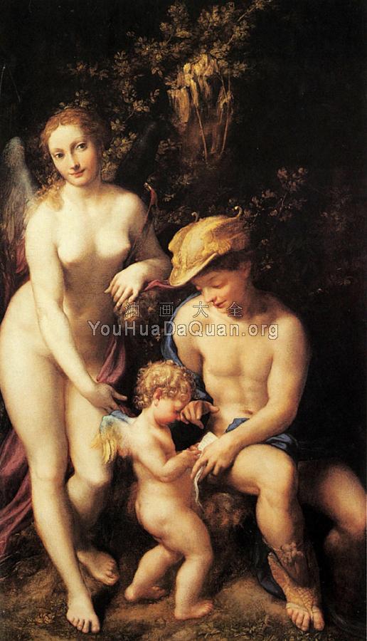 Venus with Mercury and Cupid - 科雷乔