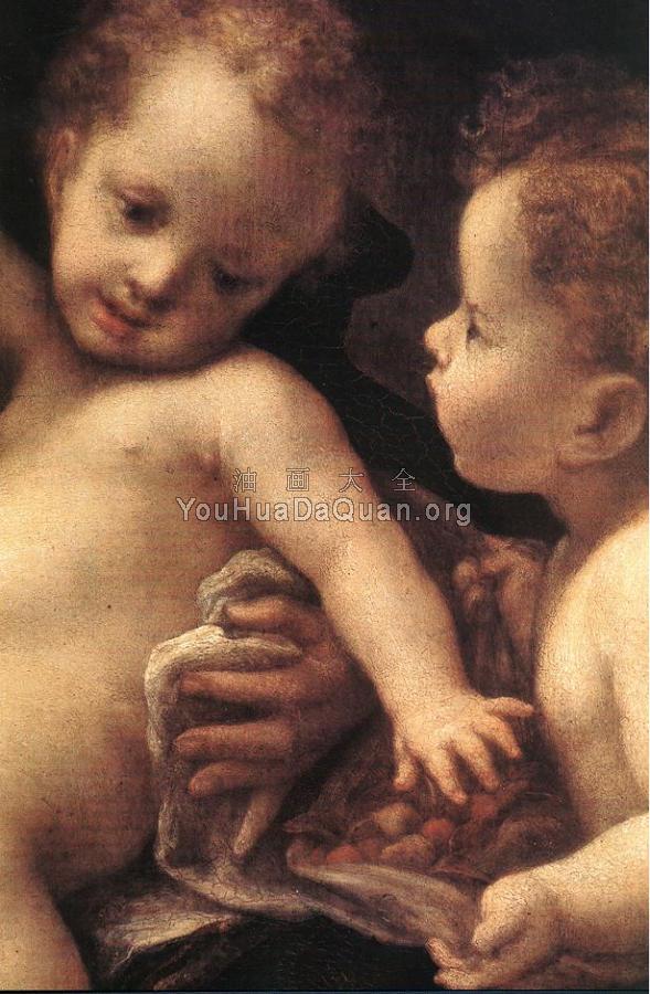 Virgin and Child with an Angel (detail) - 科雷乔