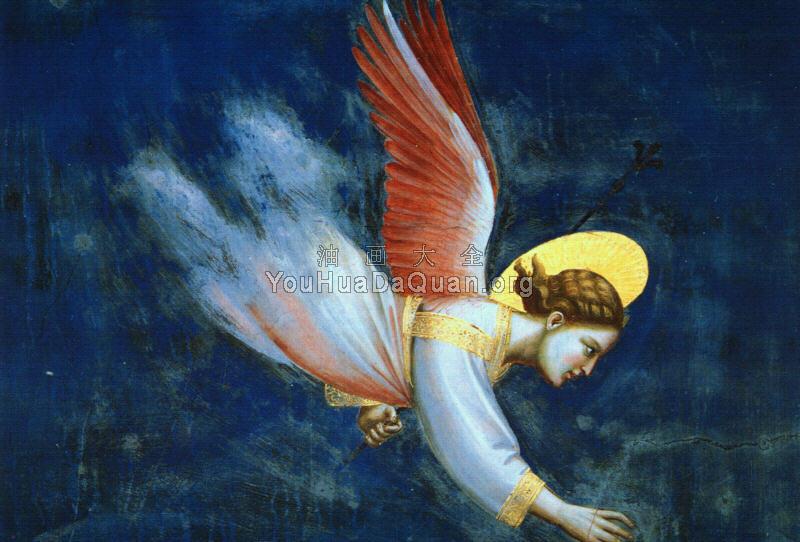 Joachim's Dream Scenes from the Life of Joachim (Detail of an Angel) - 乔托·迪·邦多纳