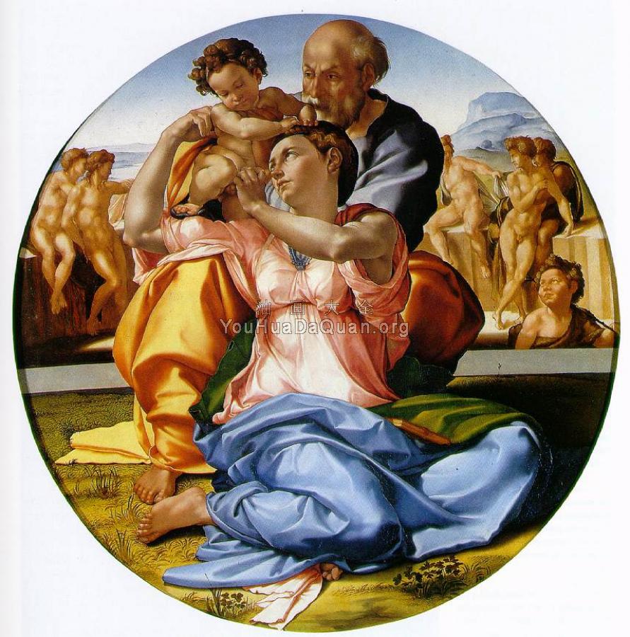 The Holy Family with the Infant John the Baptist - 米开朗基罗