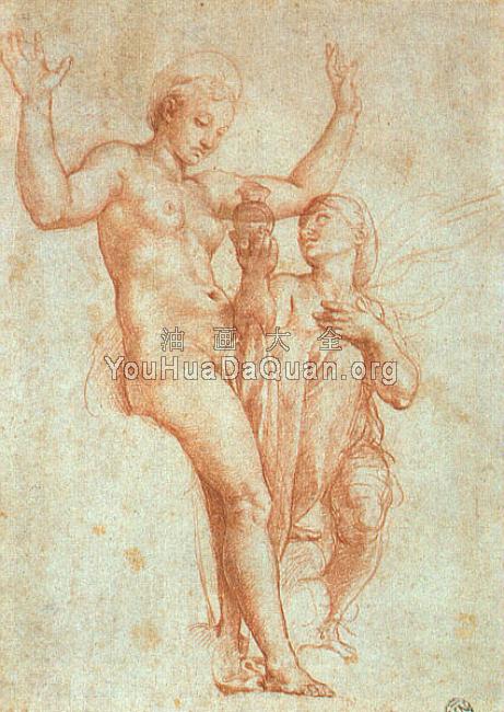 Psyche presenting Venus with water from the Styx - 拉斐尔