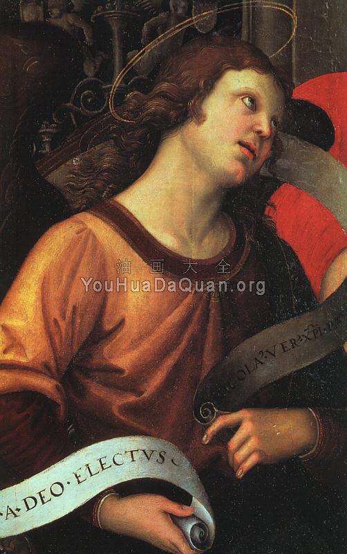 Angel, fragment of the Baronci Altarpiece - 拉斐尔