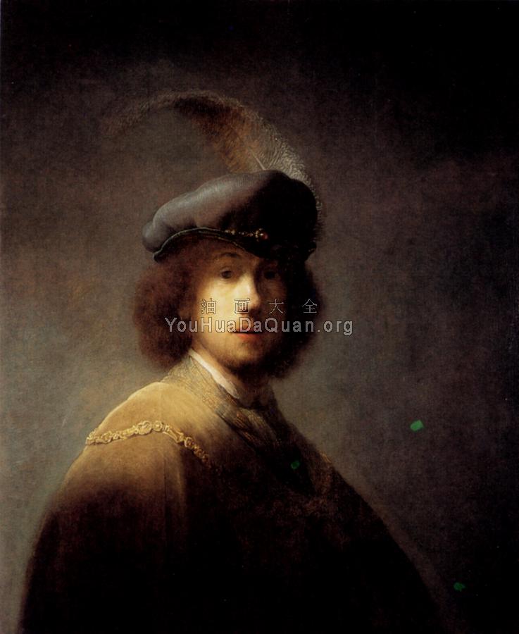 Self-Portrait with Plumed Beret - 伦勃朗