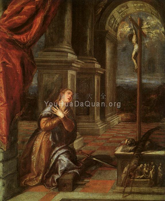 St. Catherine of Alexandria at Prayer - 提香