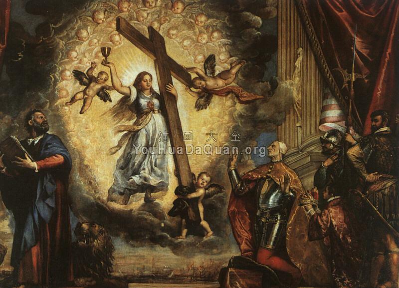 Doge Antonio Grimani Kneeling before the Faith - 提香