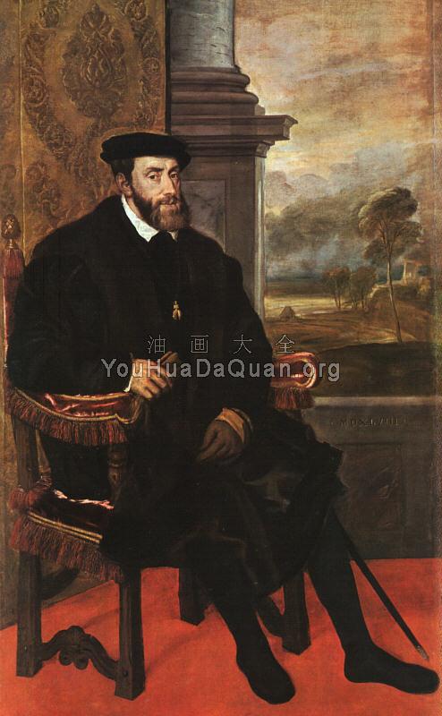Charles V Seated - 提香